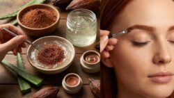 Homemade Eyebrow Gel Using Aloe and Cocoa Creates Soft Natural Hold